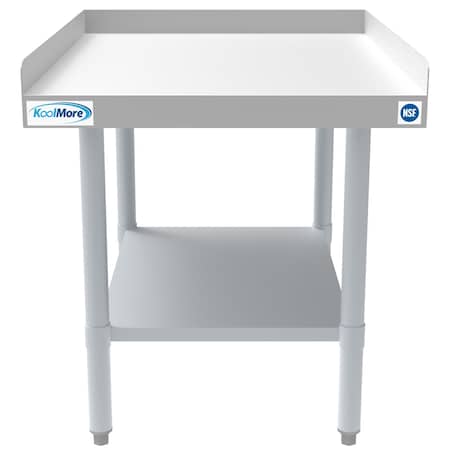 Koolmore 16 Gauge Stainless Steel Commercial Equipment Stand - 30 x 24 Heavy Duty Griddle Stand w/Undershelf EQT-163024